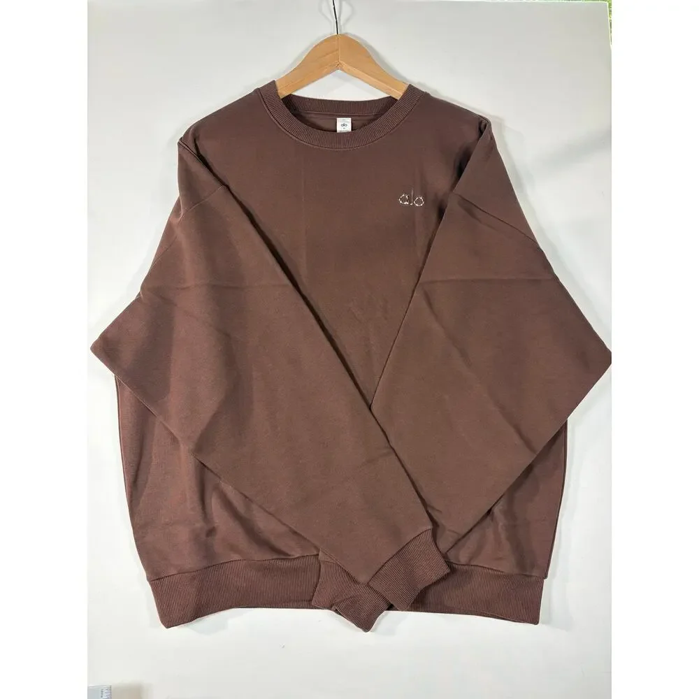 Alo Accolade Crew Neck pullover, Brownstone